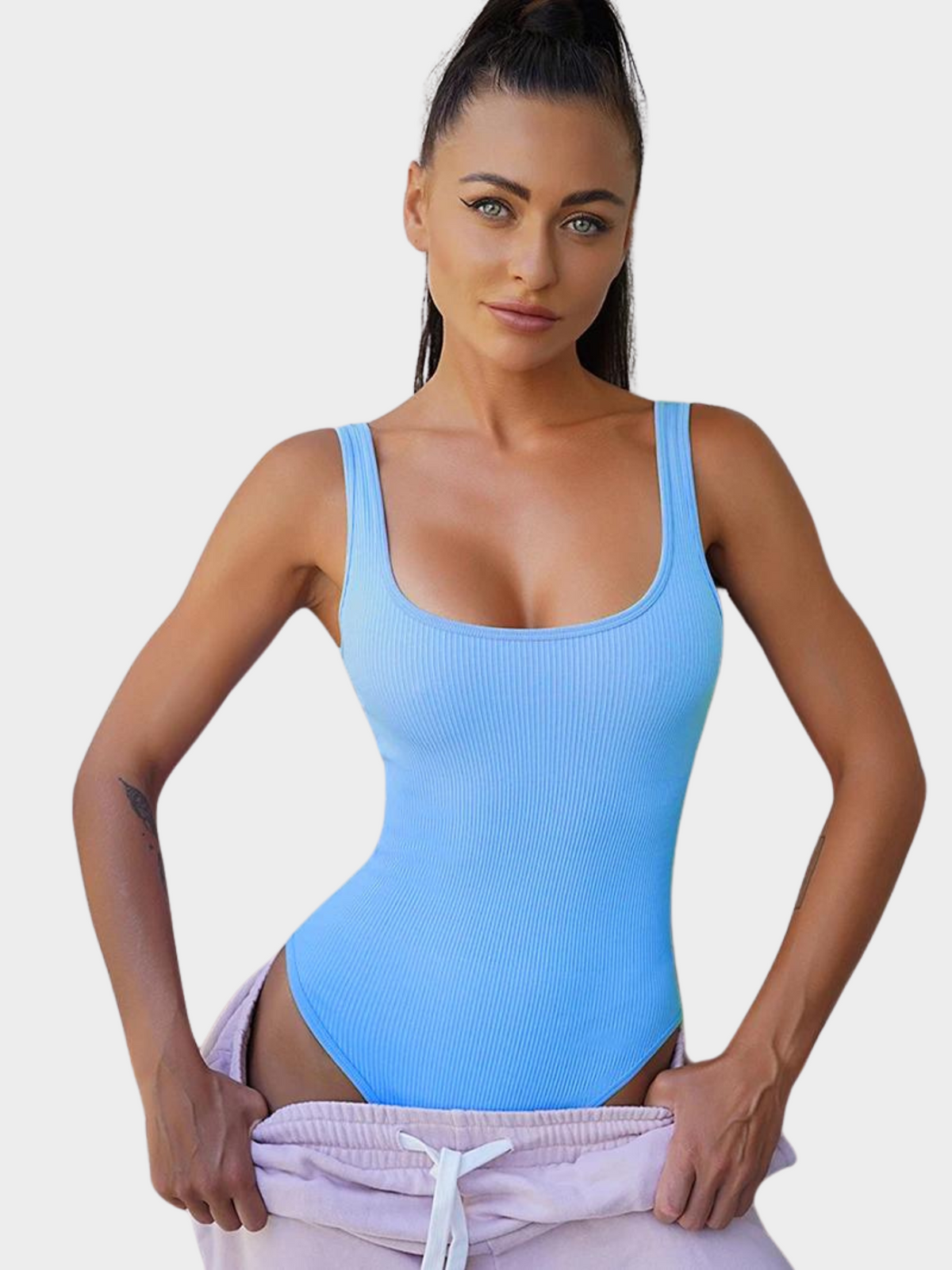 Body Modelador Feminino Tipo Regata Com Bojo